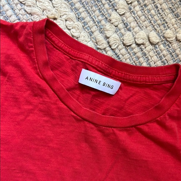 Anine Bing Womens Red T-Shirt - Picture 2 of 4
